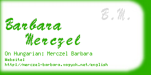 barbara merczel business card